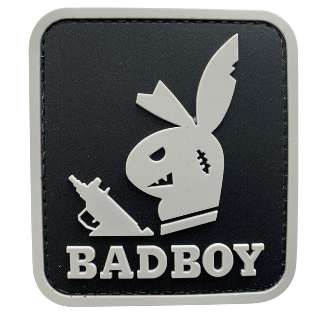 WARAGOD 3D Bad Boy with Gun našitek črna, 7.7x6.9cm