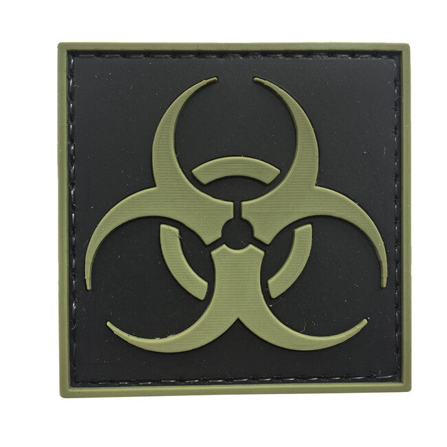 WARAGOD 3D Biohazard Square črni našitek, 5x5cm
