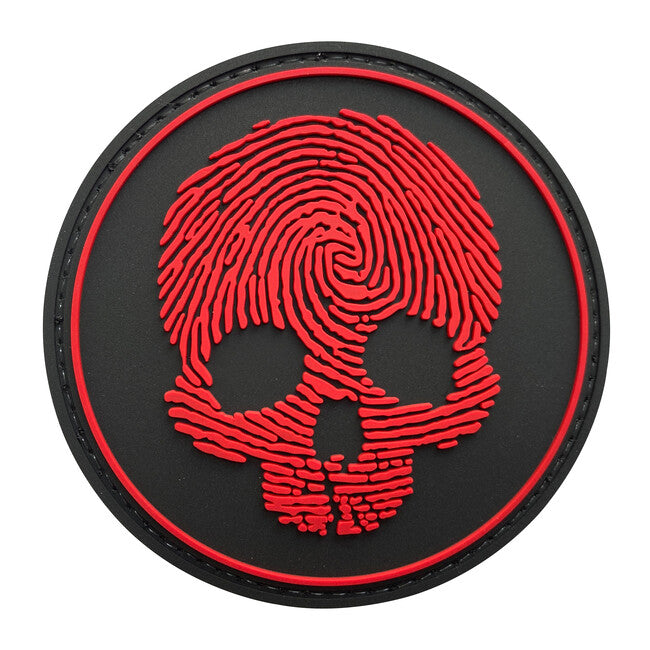 WARAGOD 3D Fingerprint Skull našitek 8.5cm
