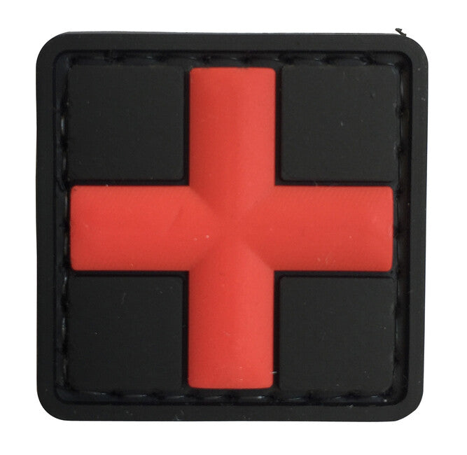 WARAGOD 3D Medic črn našitek, 3x3cm