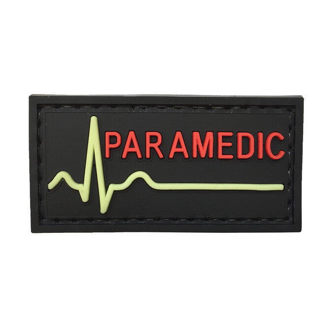 WARAGOD 3D Paramedic črn našitek, 5x2.5cm
