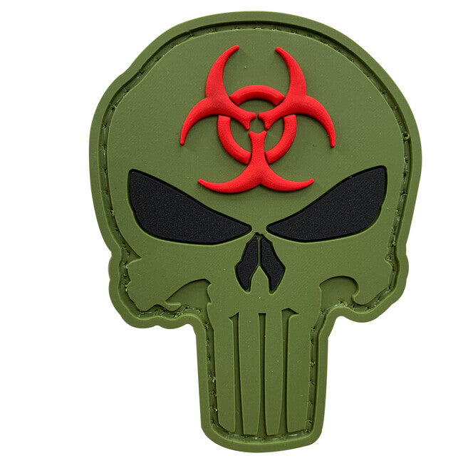 WARAGOD Našitek 3D Punisher Biohazard, OG, 7.5x5.6cm