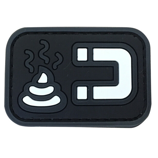 WARAGOD 3D Shitmagnet črni našitek, 5x3.3cm