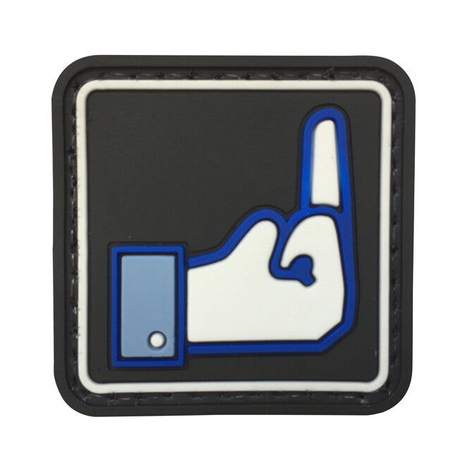 WARAGOD 3D Square Dislike našitek, črna 4x4cm