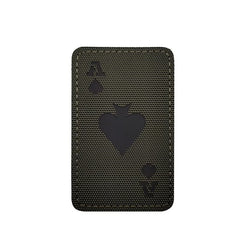 WARAGOD Poker Cards Ace of Spades našitek, olivno zelen