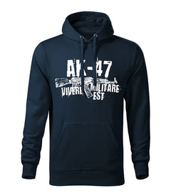 DRAGOWA moški pulover s kapuco Seneca AK-47 320 g/m², temno modra