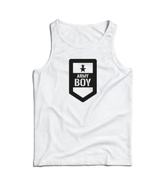 DRAGOWA ανδρικό αμάνικο μπλουζάκι army boy 160 g/m², λευκό