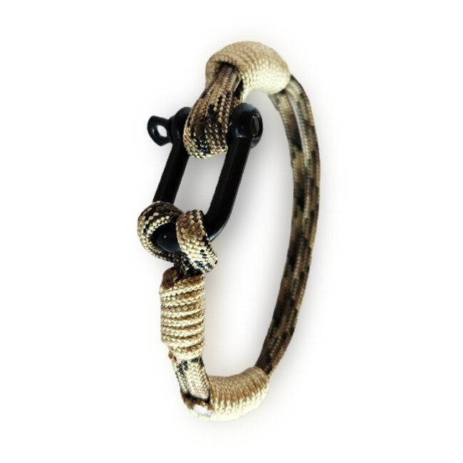 WARAGOD Paracord zapestnica s kovinsko sponko Faila, camo coyote
