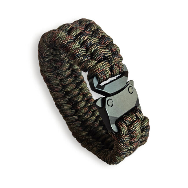 WARAGOD Paracord zapestnica s kovinsko sponko Avär, camo green