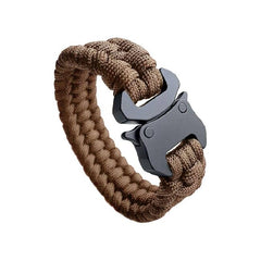 WARAGOD Avär Βραχιόλι Paracord με Μεταλλικό Κλιπ, coyote