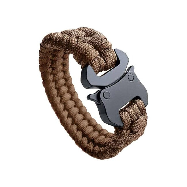 WARAGOD Avär paracord zapestnica s kovinsko sponko, coyote