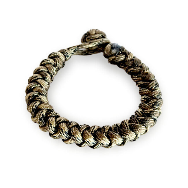 WARAGOD Ectar paracord zapestnica s nastavljivo zaponko, camo coyote