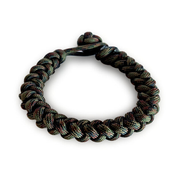 WARAGOD Ectar paracord zapestnica s nastavljivo zapenjavo, camo green
