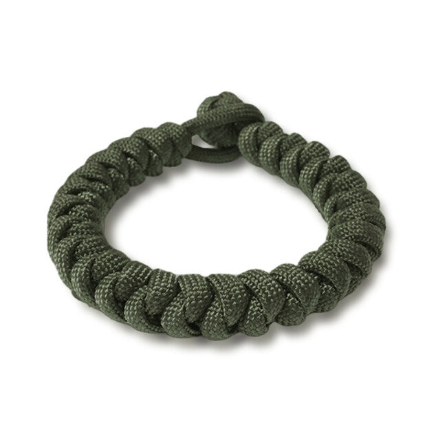 WARAGOD Ectar Paracord zapestnica z nastavljivo zaponko, zelena