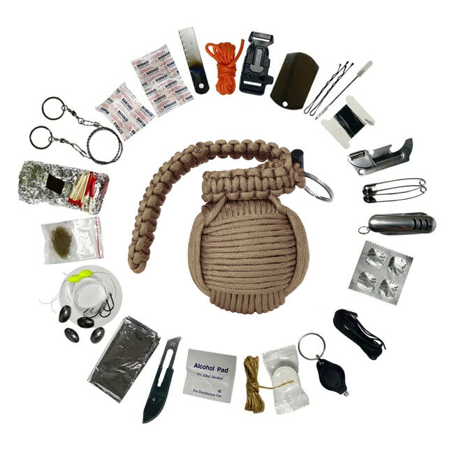 WARAGOD Menel Paracord komplet za preživetje, coyote