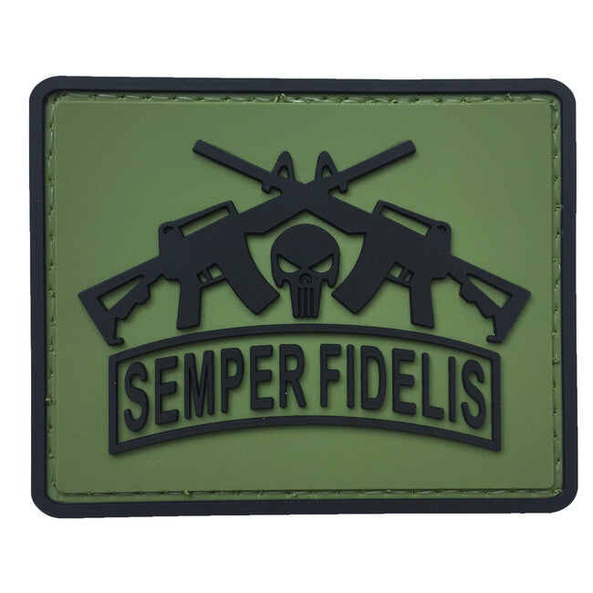 WARAGOD Semper Fidelis PVC našitek, zelena
