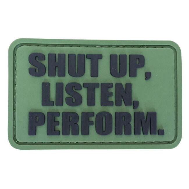 WARAGOD Shut up PVC našitek, zelena