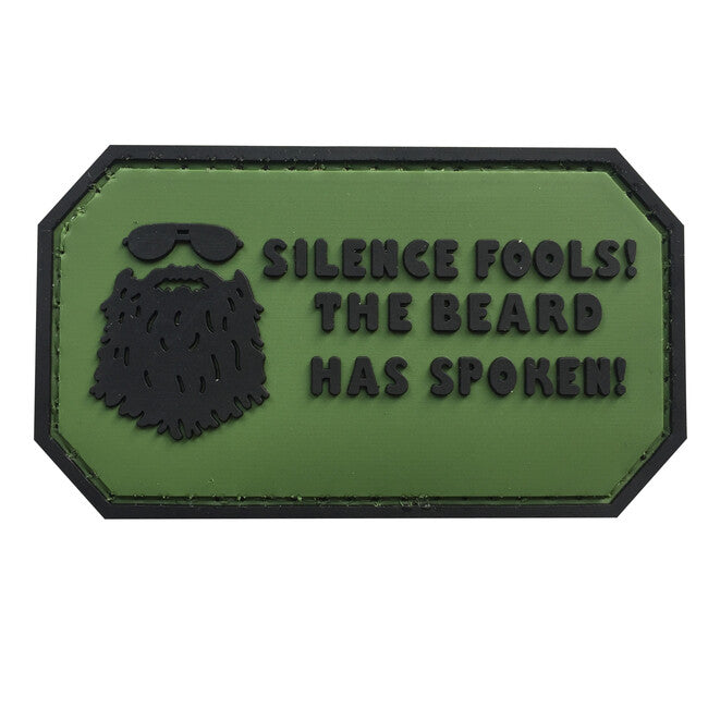 WARAGOD Silence Fools PVC našitek, zelena