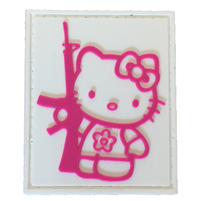 WARAGOD Tactical Kitty with gun PVC našitek