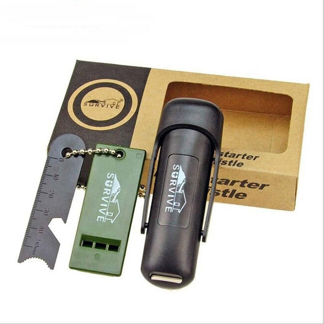 WARAGOD Telescopic Magnesium Fire Starter with Whistle Survive