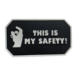 WARAGOD This is my Safety PVC črn našitek