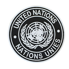 WARAGOD United Nation PVC našitek, črn