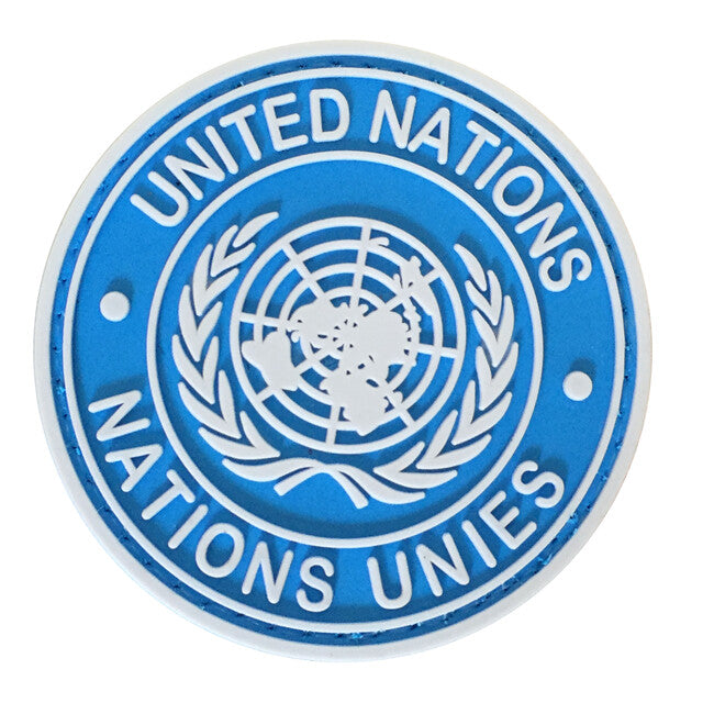 WARAGOD United Nation PVC našitek, modra