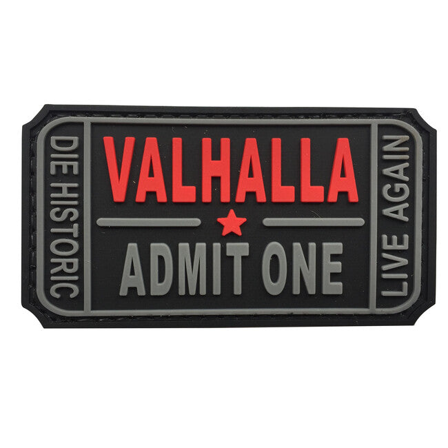 WARAGOD Valhalla Admit PVC črn našitek
