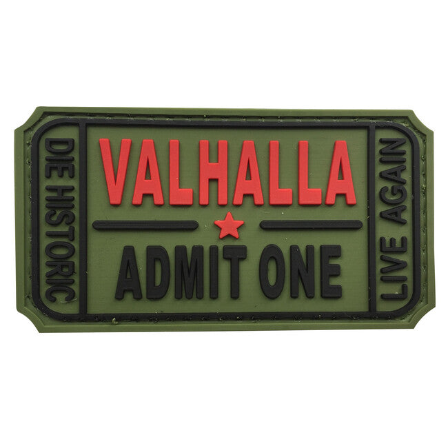 WARAGOD Valhalla Admit PVC našitek, zelena
