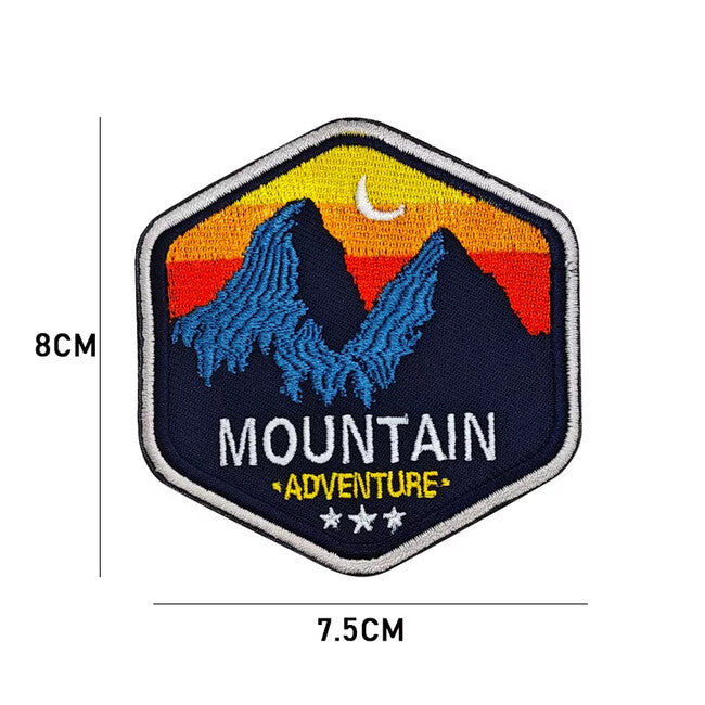 WARAGOD Mountain Camping vezeni našitek 01