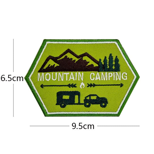 WARAGOD Mountain Camping vezeni našitek 07