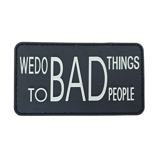 WARAGOD We do BAD Things PVC našitek, črn