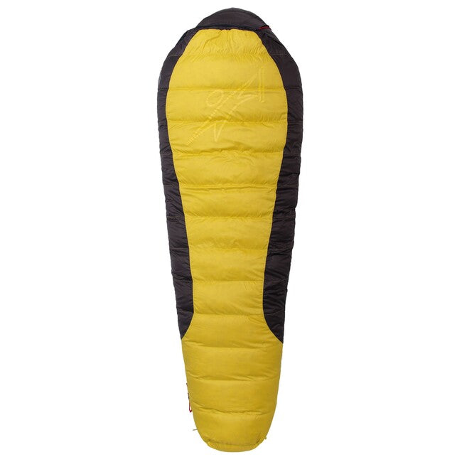 Warmpeace VIKING 1200 spalna vreča 195 cm R, rumena/siva/črna