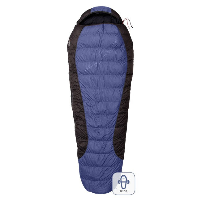 Warmpeace VIKING 600 spalna vreča 170 cm WIDE R, temno modra/siva/črna