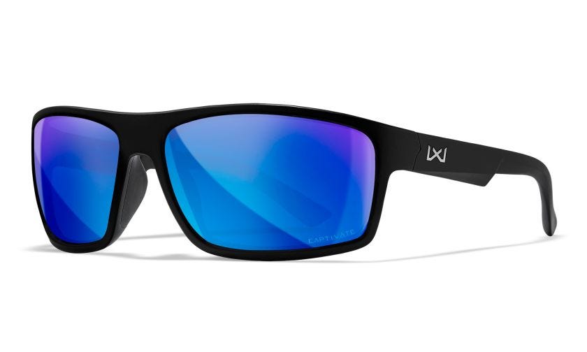 Wiley X Peak sončna očala Captivate Polarized, mat črna, modro ogledalo