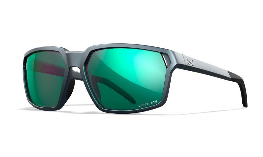 Wiley X Sierra sončna očala Captivate Polarized, matte graphite, zeleno ogledalo