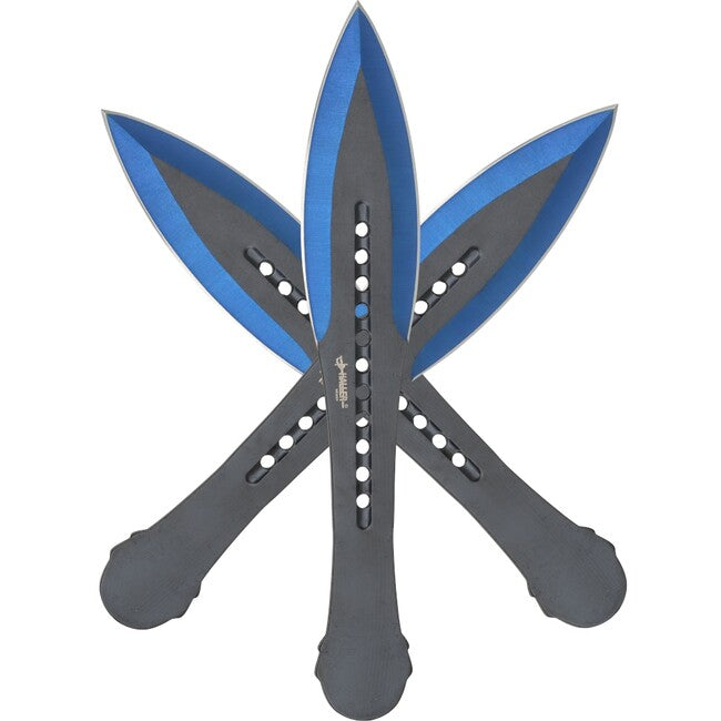 Haller Throwing Knives Set 3-Piece Blue Anodized