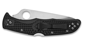 Spyderco Endura 4 Lahki žepni nož z nazobčanimi zobmi, 9,5 cm, črn, FRN