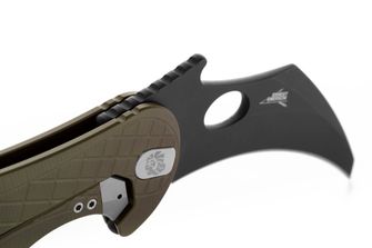 Lionsteel Nož tipa KARAMBIT, razvit v sodelovanju s podjetjem Emerson Design. L.E. ONE 1 A GB zelena/kemično črna