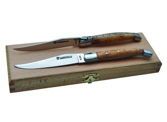 Laguiole DUB127 komplet nožev za steak z ročajem iz brinjevega lesa