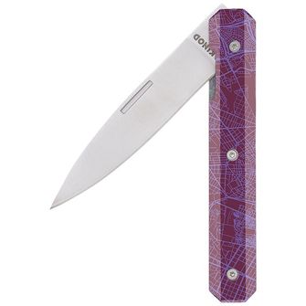 Akinod A03M00014 žepni nož 18h07, vijolična barva v središču mesta