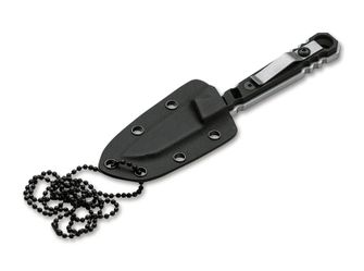 Böker žepni nož za okoli vratu z verižico in etuijem, 5,8 cm, črn