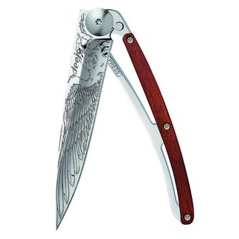Deejo zložljivi nož Tattoo Mirror coralwood Eagle