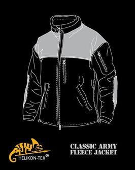 Helikon-Tex Classic Army ojačana jakna iz flisa, olivno-črna 300g/m2