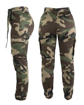 Mil-Tec vojaške ženske hlače, woodland