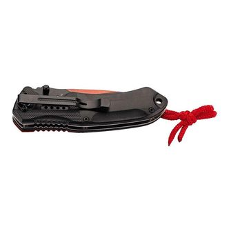 Žepni nož Herbertz 9 cm, aluminij in plastika, črna in rdeča barva