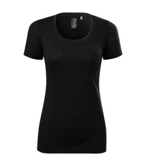 Malfini Merino Rise ženska majica z kratkimi rokavi, črna