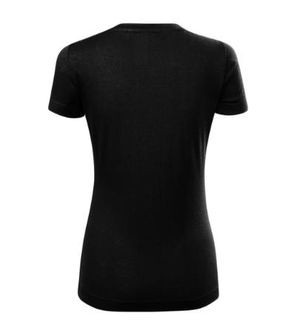 Malfini Merino Rise ženska majica z kratkimi rokavi, črna