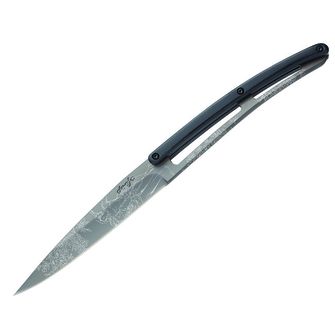Deejo komplet 6 nožev rezilo sivi titan ročaj ABS design Toile de Jouy