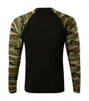 Malfini Camouflage majica z dolgimi rokavi, brown,160g/m2